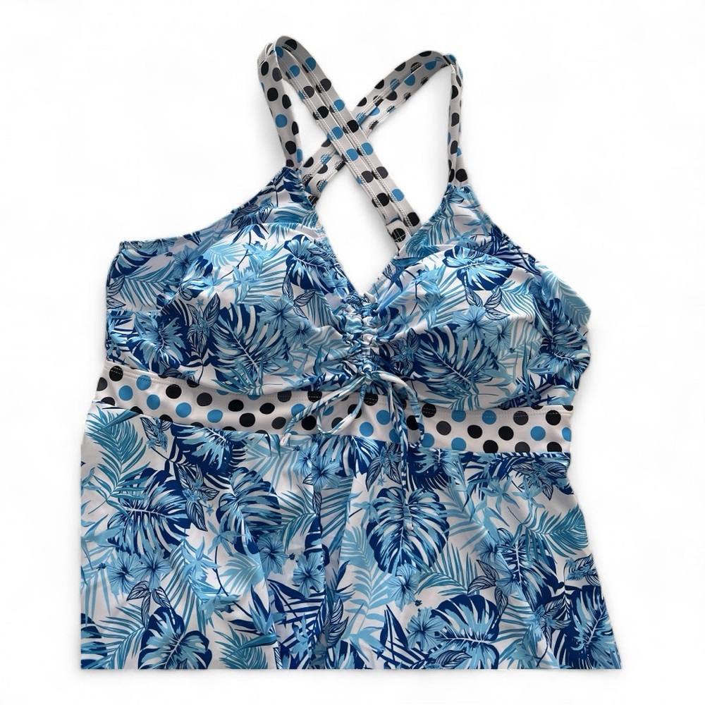 Gorgeous Swim Tp size 4xl | blue white swim top | women’s